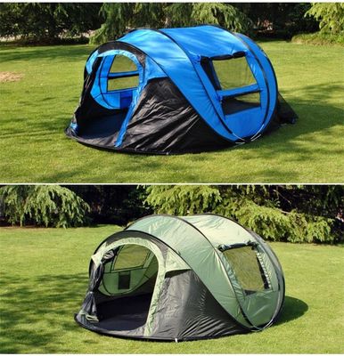 Easy Pop Up 4 Person Waterproof Family Camping Tent Automatic Setup 2 Doors