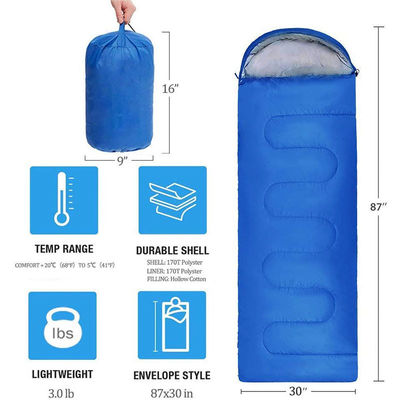 4 Seasons Warm Cold Weather Lightweight, Portable, Waterproof Sleeping Bag
