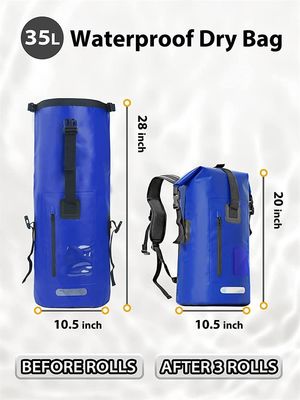 Premium 35L Waterproof Dry Bag Backpack For Boating Kayaking Hiking Fishing Rafting