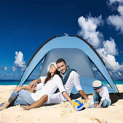 Polyester Silver Coated Beach Sunscreen Tent Rainproof Outdoor 3-4 People