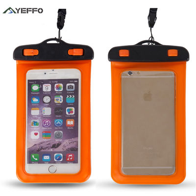 180x105mm PVC Screen Touch Waterproof Phone Pouch For Swimming