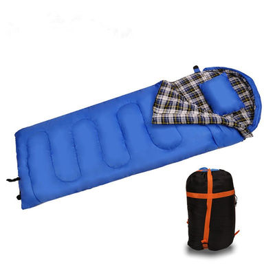 Spill Resistant Envelope Outdoor Camping Sleeping Bag 170T Polyester Soft Hollow Cotton