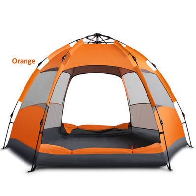 IPS6 Waterproof Pop Up Tent Orange Blue 3 To 4 Person Tent 240*200*135cm