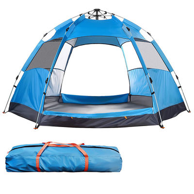 190T Polyester Spring Style Pop Up Hiking Tent 3-4 Person Spring Style