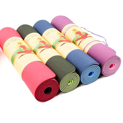 Custom Logo Tearproof Yoga Pilates Mat Eco Friendly TPE Foldable