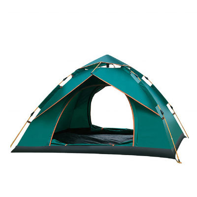Outdoor 3-4 Person Folding Camping Tent Double Doors 1000mm Waterproof