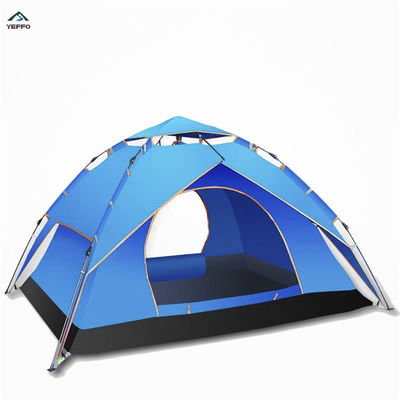 Camping 2-3 Person Waterproof Tent , Windproof Double Layer Pop Up Tent