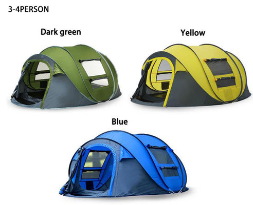 Backpack Portable Camping Pop Up Tent 4 Person 210T Oxford Cloth Waterproof