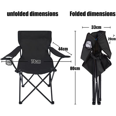 Lightweight Portable Outdoor Folding Camping Chair with Cup Holder Storage Bag