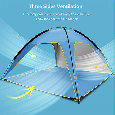 Polyester Silver Coated Beach Sunscreen Tent Rainproof Outdoor 3-4 People