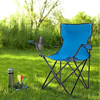 50x50x80cm Foldable Backpack Beach Chair Steel Pipe Oxford Cloth With Armrest