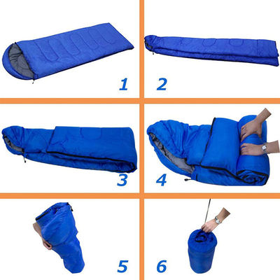 Ultra Lightweight 4 Season Backpacking Sleeping Bag Microfiber Filled Envelope Structure