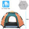 Lightweight Waterproof Folding Camping Tent Orange Green Stitching Color