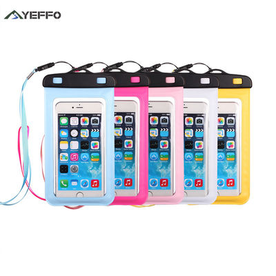 180x105mm PVC Screen Touch Waterproof Phone Pouch For Swimming