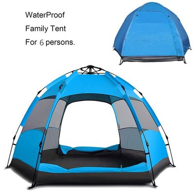 3-4 Person Camping 60S Set Up Hexagon Outdoor Sports Tent Waterproof Pop Up