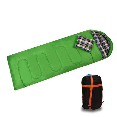 Spill Resistant Envelope Outdoor Camping Sleeping Bag 170T Polyester Soft Hollow Cotton