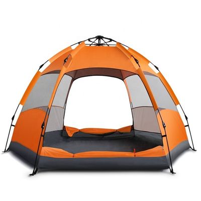 IPS6 Waterproof Pop Up Tent Orange Blue 3 To 4 Person Tent 240*200*135cm