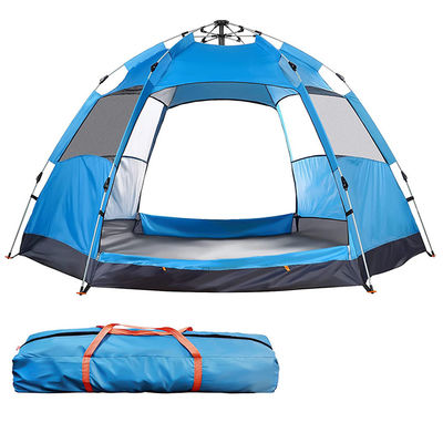 IPS6 Waterproof Pop Up Tent Orange Blue 3 To 4 Person Tent 240*200*135cm