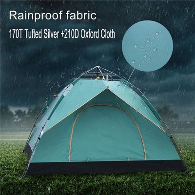 Waterproof 2.2KG Camping Pop Up Tent 201D Oxford Cloth Straight Bracing Type