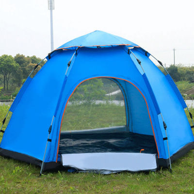 Lightweight 170T Polyester Camping Pop Up Tent Fibreglass Folding Camping Tent