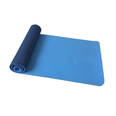 3D Stereo Double Color TPE Yoga Mat 6mm Purple Finely Carved Waterproof Pattern