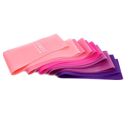 Pink Fitness Loop Bands 130g 5pcs Odorless Harmless Durable Latex