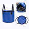 Waterproof Portable Water Bucket 28L Collapsible Camp Bucket With Mesh Bag Lid