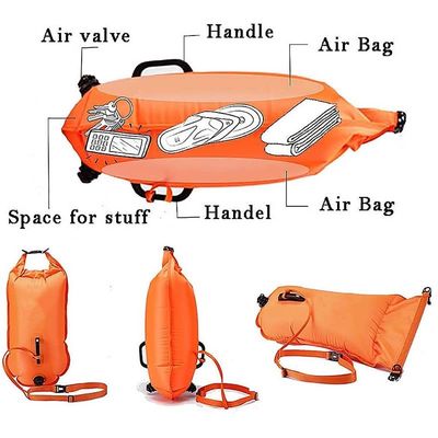 18L Open Water Swim Buoy Dry Bag Lightweight Waterproof PVC Fabric