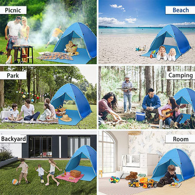 Sunscreen SPF 50+ Pop Up Tent Beach Shelter One Bedroom for Three season