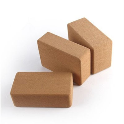 Anti Tilt Lightweight Cork Yoga Block 2 Pack Odorless Moisture Proof