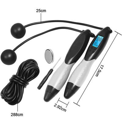 Dual purpose 3m Exercise Skipping Rope Button Battery Electronic Counting