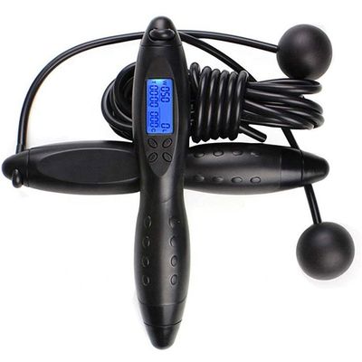 Outdoor Indoor Digital Cordless Skipping Rope Adjustable Length For Family