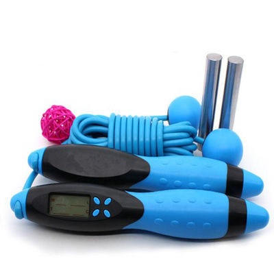 Dual purpose 3m Exercise Skipping Rope Button Battery Electronic Counting