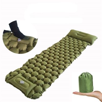 Compact Ultralight Waterproof Inflatable Sleeping Mat With Pillow Built In Pump