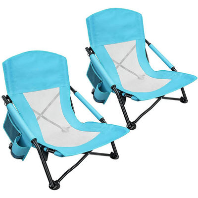 Ultralight Steel pipe Beach Camping Folding Chair With Cup Holder Carry Bag