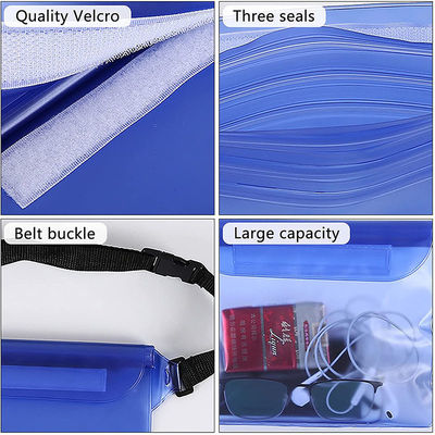 Screen Touchable Beach Swimming IPX8 Waterproof Waist Bag With Adjustable Belt